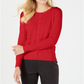 Charter Club Women's Long Sleeve Button Front Cardigan Red Size XX-Large