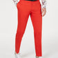INC International Concepts Men's Milan Slim Fit Flat Front Straight Leg Pants Red Size 32X32