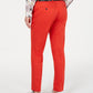 INC International Concepts Men's Milan Slim Fit Flat Front Straight Leg Pants Red Size 32X32