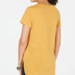 Style & Co Women's Floral Graphic V Neck Top Yellow Size Medium