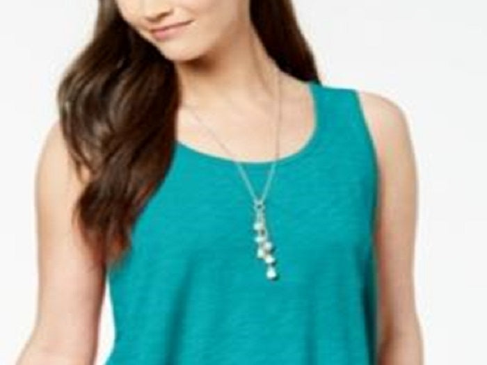 Style & Co Women's Swing Tank Top Blue Size PP