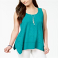 Style & Co Women's Swing Tank Top Blue Size PP