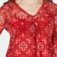 Charter Club Women's Printed Tunic Camisole Top Red Size X-Small