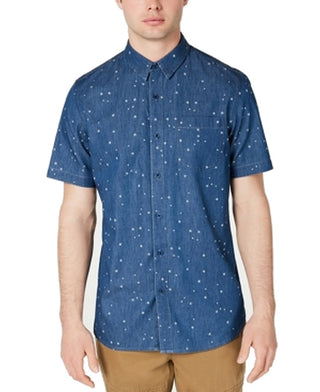 American Rag Men's Denim Star Shirt Blue Size X-Large