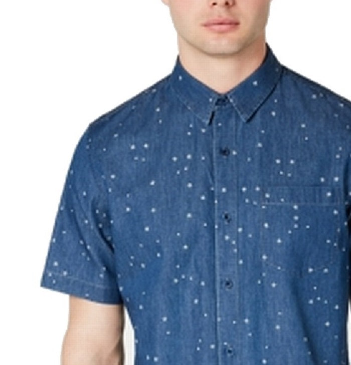 American Rag Men's Denim Star Shirt Blue Size X-Large
