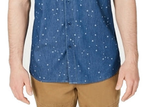 American Rag Men's Denim Star Shirt Blue Size X-Large