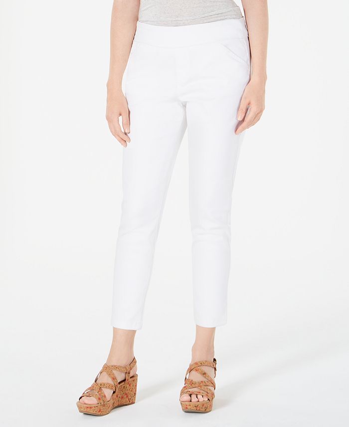 Style & Co Women's Pull on Slant Pocket Ankle Pants White Size X-Small
