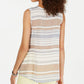 Style & Co Women's Cotton Striped Button up Top White Size Medium