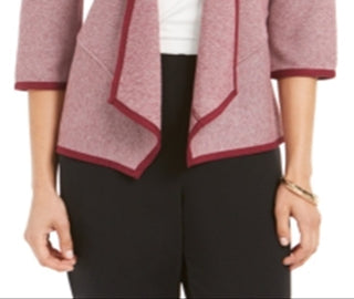 Alfani Women's Drape Front Cardigan Red Size X-Large