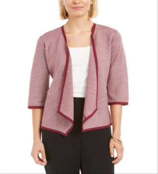 Alfani Women's Drape Front Cardigan Red Size X-Large