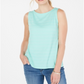 Charter Club Women's Textured Cotton Tank Top Blue Size Large