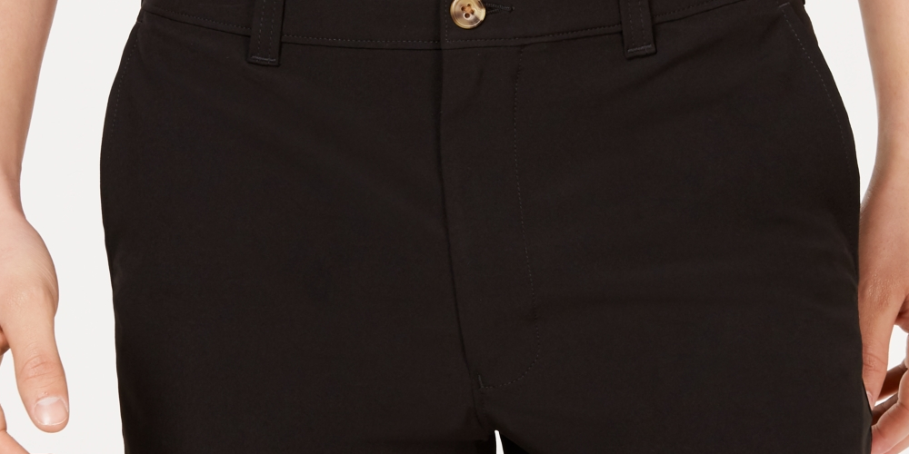 Club Room Men's 4 Way Stretch 9 Eco Tech Shorts Black Size 42