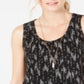 Style & Co Women's Printed Tank Top Black Size Petite