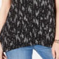 Style & Co Women's Printed Tank Top Black Size Petite