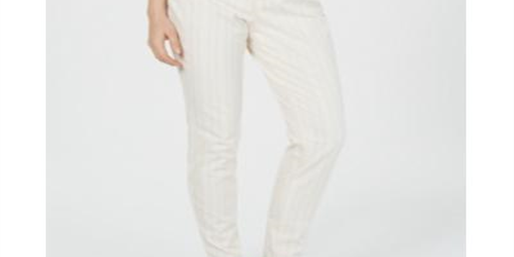 Style & Co Women's Striped Pants -Beige Size 8