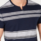 INC International Concepts Men's Striped Short Sleeve T-Shirt Blue Size Medium
