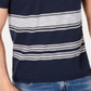INC International Concepts Men's Striped Short Sleeve T-Shirt Blue Size Medium