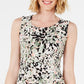 JM Collection Women's Floral Print Tank Top White Size Large