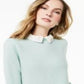 Charter Club Women's Layered Look Cashmere Sweater Blue Size Medium