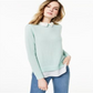Charter Club Women's Layered Look Cashmere Sweater Blue Size Medium