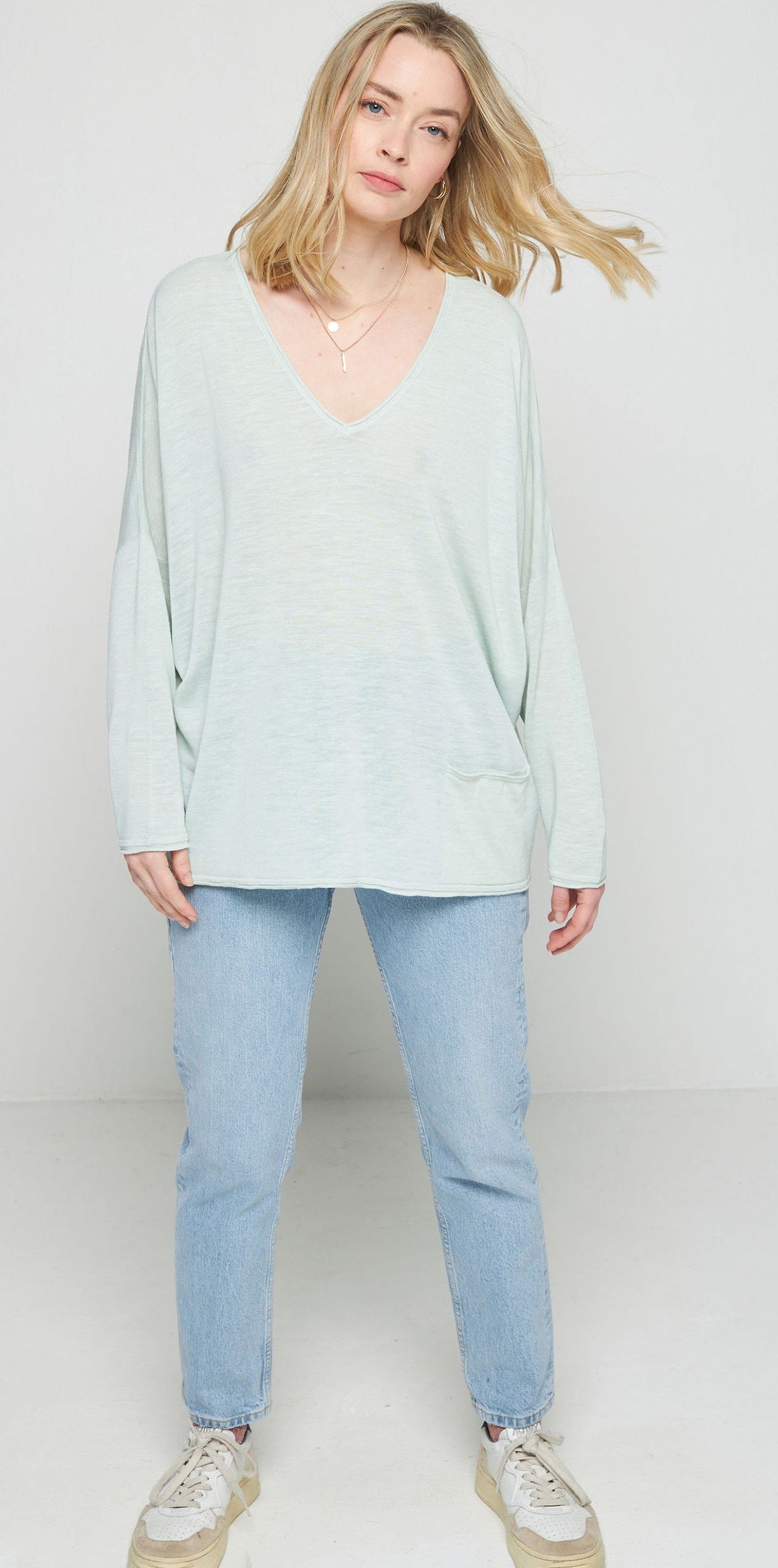 Charter Club Women's V Neck Pure Cashmere Sweater Green Size Medium