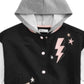 Epic Threads Little Girl's Hooded Varsity Jacket Black Size 6