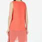 Alfani Women's Coral Layered-look Sleeveless Scoop Neck Party Tunic Top Pink Size Petite Medium
