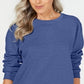 Karen Scott Women's Crewneck Fleece Sweatshirt Blue Size Petite Medium