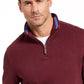 Club Room Mens Contrast Trim Collard 1/4 Zip Pullover Red Size Small