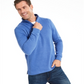 Club Room Men's Quarter Zip French Rib Pullover Sweater Blue Size Medium