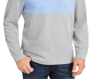 Club Room Men's Quarter Zip French Rib Pullover Gray Size X-Large