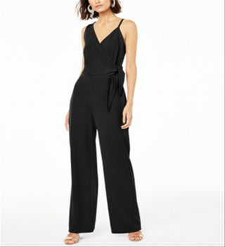 Bar III Women's Tie Bodice Jumpsuit Black Size 6