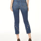 INC International Concepts Women's Grommet Detail Cropped Skinny Jeans Blue Size 12