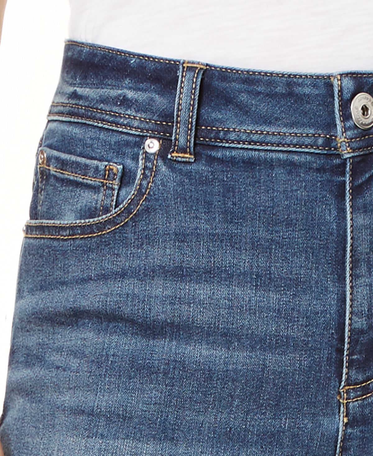 INC International Concepts Women's Grommet Detail Cropped Skinny Jeans Blue Size 12
