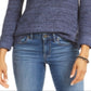 Style & Co Women's Crewneck Marled Sweater Blue Size Medium