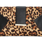 INC International Concepts Women's Luci Leopard Print Clutch Brown Size Regular