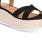 Material Girl Women's Brinny Faux Suede Ankle Strap Sandals Black Size 10 M