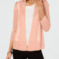 Alfani Women's Long Sleeve Open Cardigan Top Orange Size Large