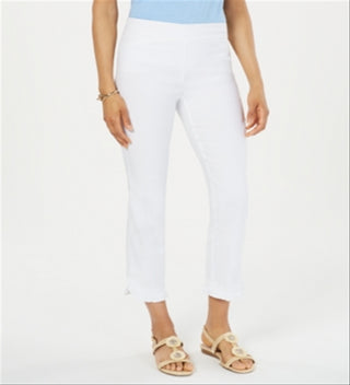 Charter Club Women's Tummy Control Pull On Pants White Size 18