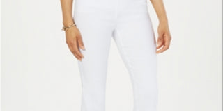 Charter Club Women's Tummy Control Pull On Pants White Size 18