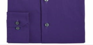 Alfani Men's Regular Fit Wrinkle Resistant Button Down Shirt Purple Size M