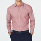 Tasso Elba Men's Non Iron Regular Fit Dress Shirt Red Size 15.5X34-35