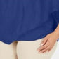 JM Collection Women's 3/4 Sleeve Party Top Blue Size 1X