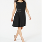 JM Collection Women's Grommet Side Dress Black Size Small