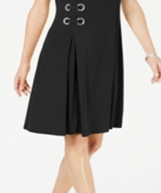 JM Collection Women's Grommet Side Dress Black Size Small