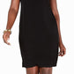 JM Collection Women's Embellished Neck A Line Dress Black Size Small