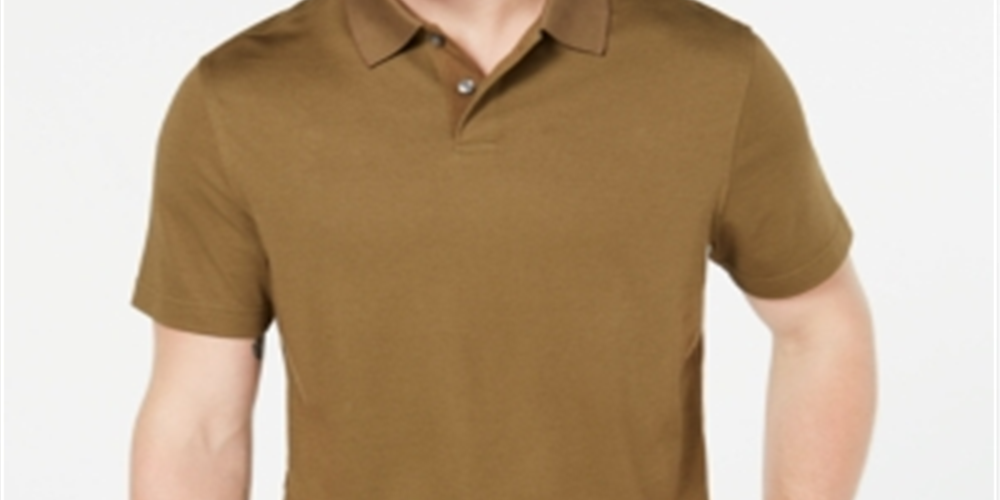 Tasso Elba Men's Supima Blend Cotton Polo Yellow Size XXL