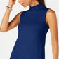 JM Collection Women's Sleeveless Mock Turtleneck Sweater Blue Size XX-Large