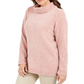 Karen Scott Women's Chenille Mock Neck Sweater Pink Size Small