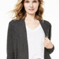 Charter Club Women's Nicki Cashmere Open Front Cardigan Gray Size Large